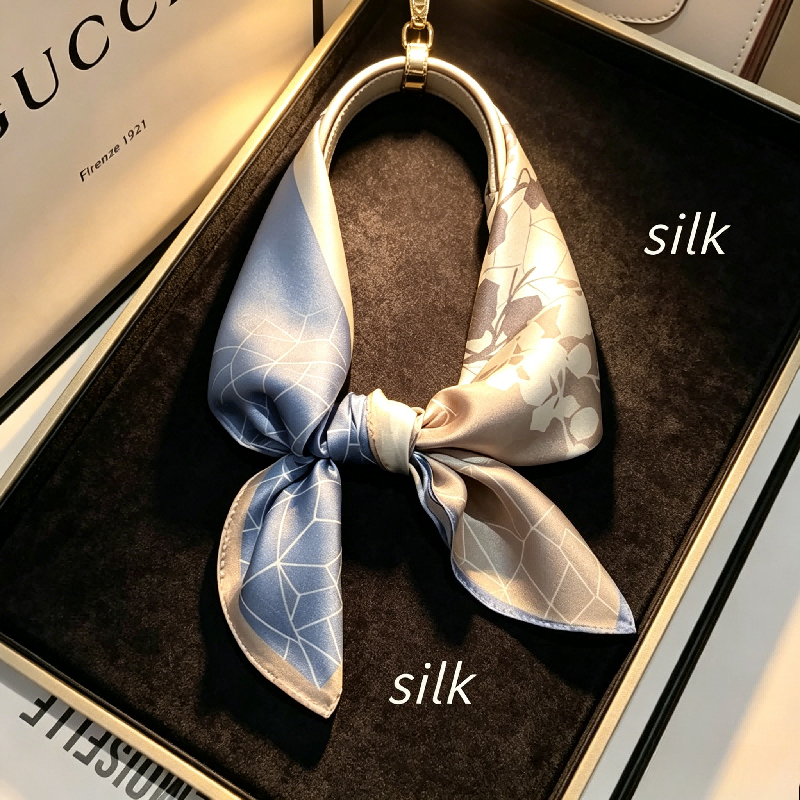 Korean Lifestyle - Korean Small Scarf Versatile Decorative Geometric