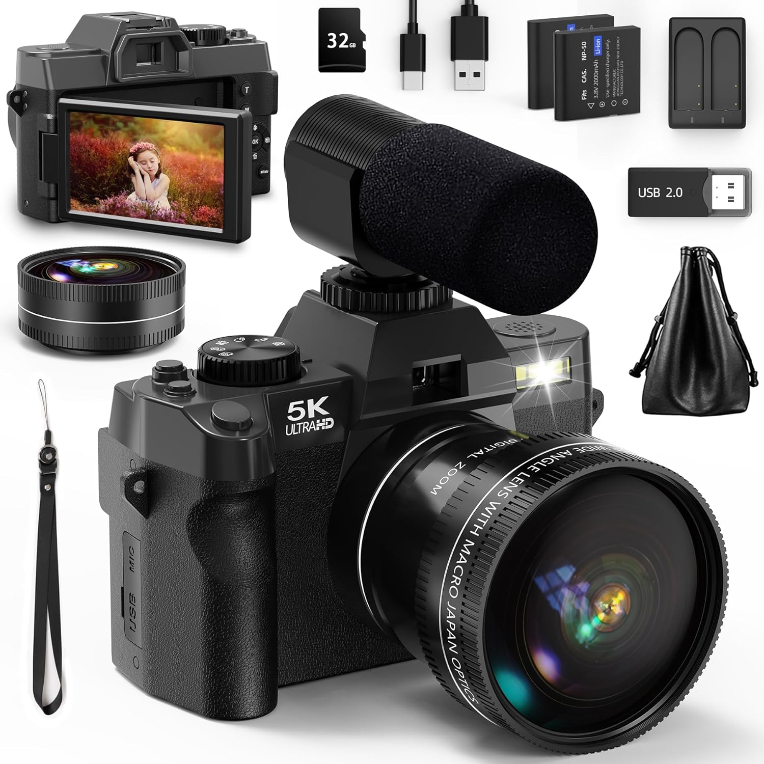 NBD 5K&48MP Digital Camera wit - مراجعة Korean Lifestyle Vlogs وسعره