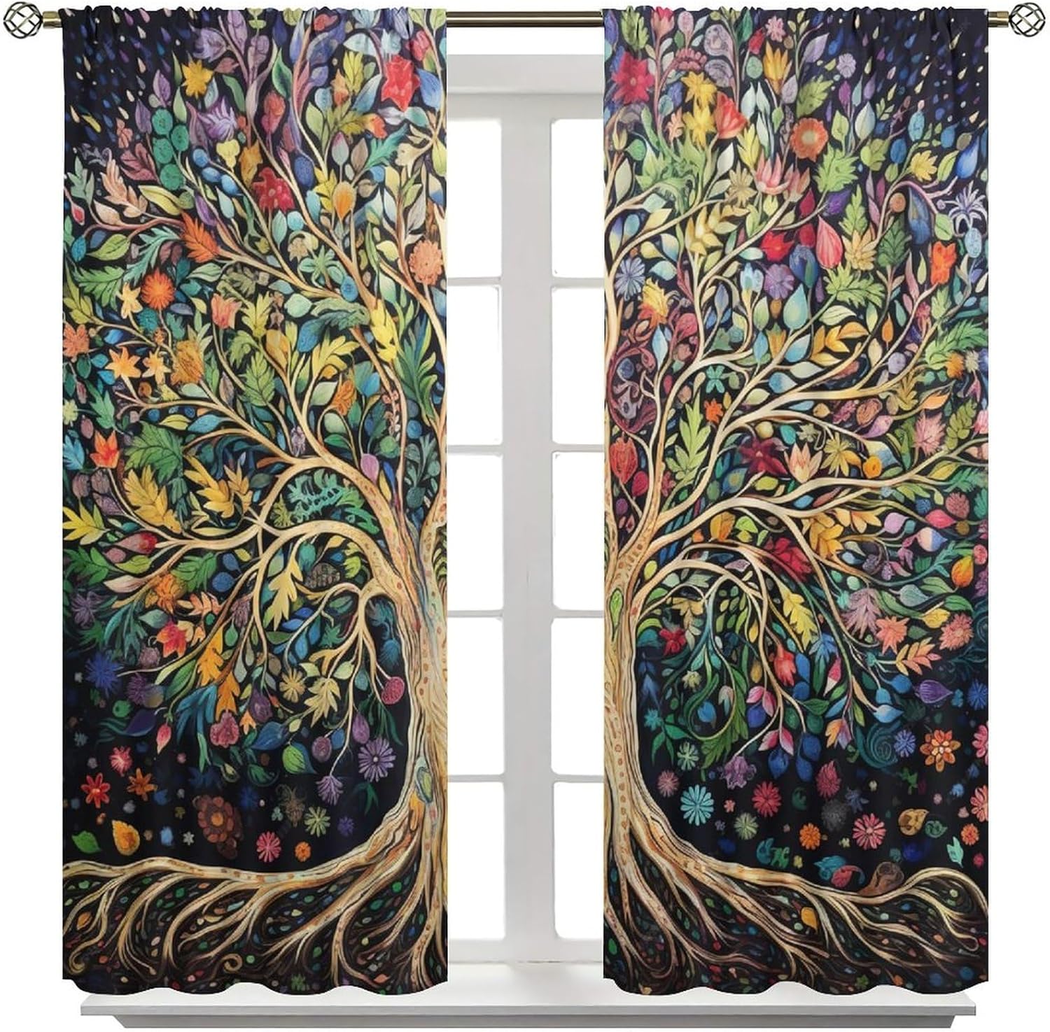 Tree of Life Curtains, Fantasy - مراجعة Modern Korean Lifestyle وسعره