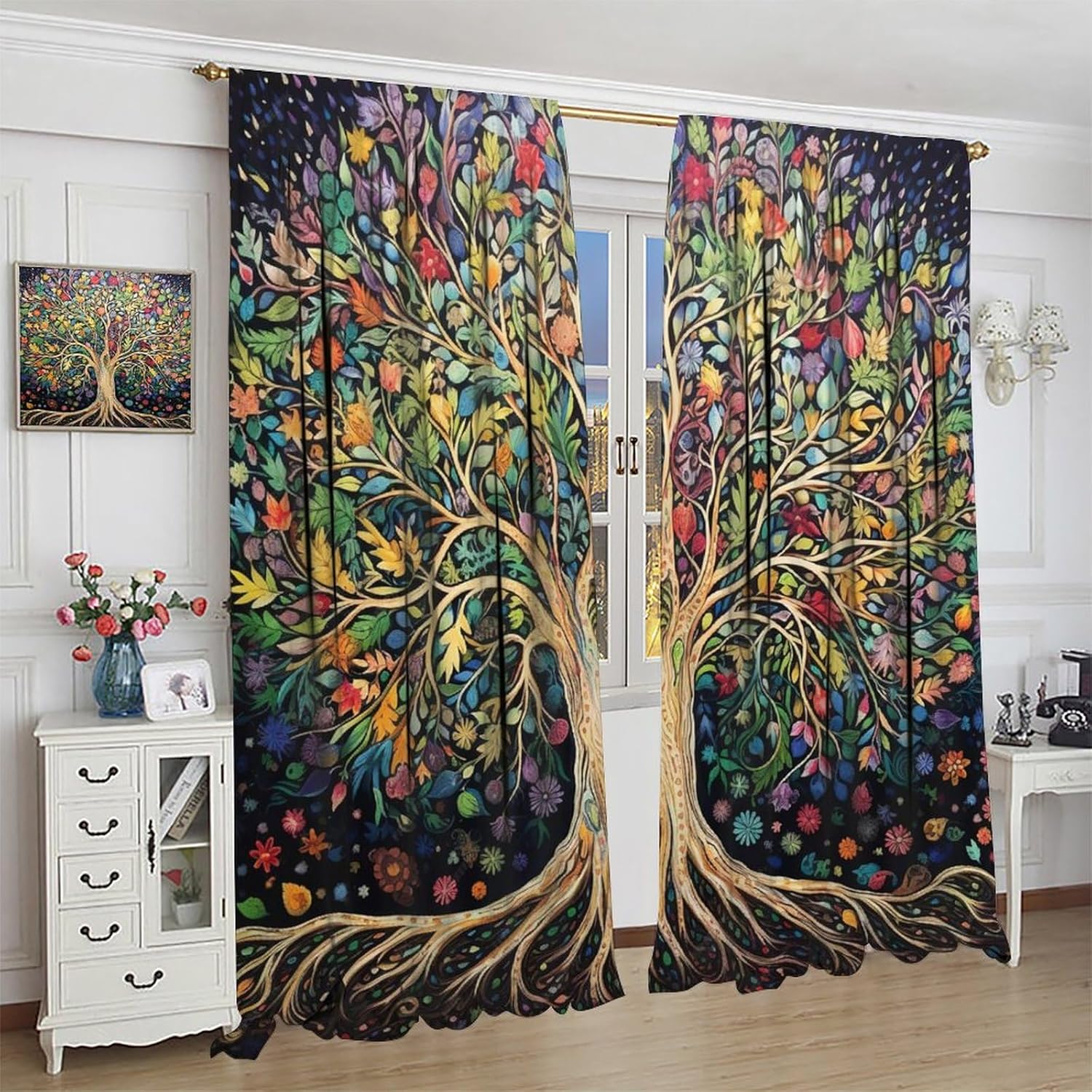 Tree of Life Curtains, Fantasy - مراجعة Modern Korean Lifestyle وسعره