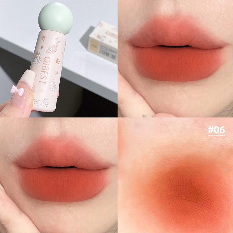 QIBEST Nude Matte Lip Mud Wate - مراجعة Lip Tint Korean وسعره