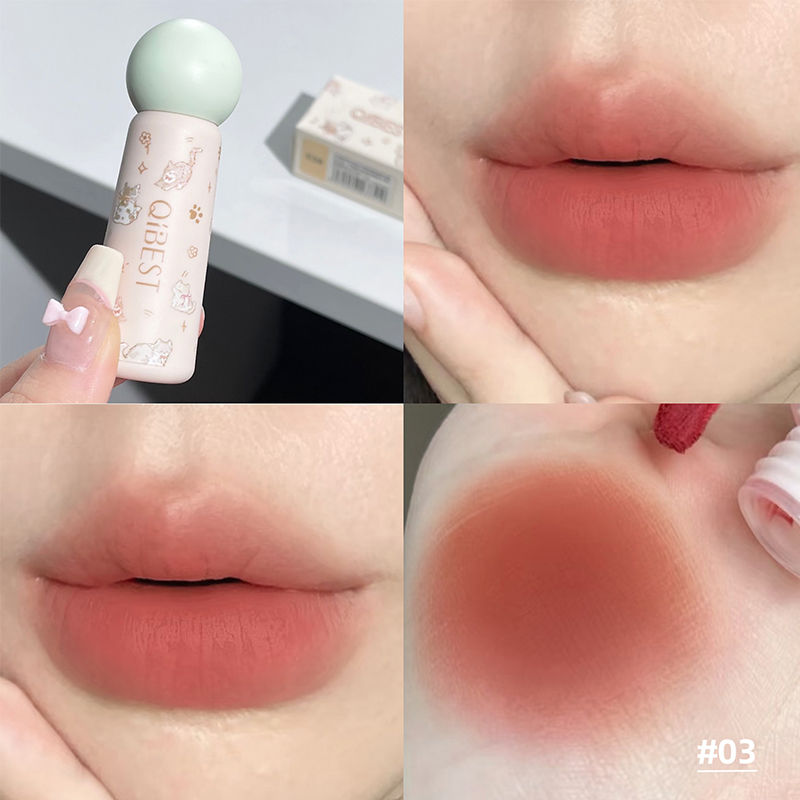 QIBEST Nude Matte Lip Mud Wate - مراجعة Lip Tint Korean وسعره