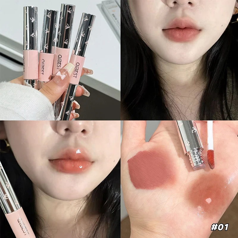 QIBEST Double Head Matte Velve - مراجعة Lip Tint Korean وسعره