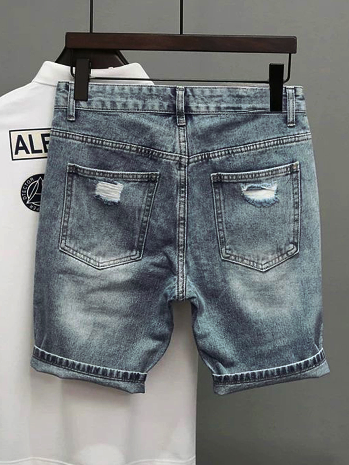 Light Blue Denim Shorts Men's  - مراجعة Korean Lifestyle وسعره