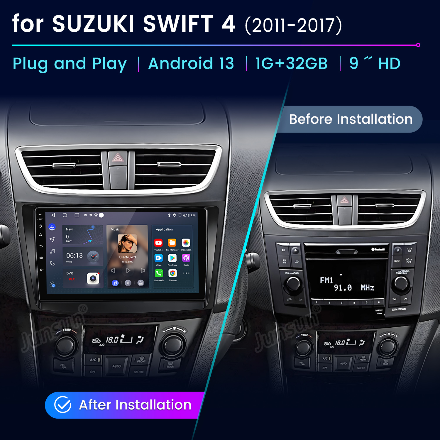 Junsun AI Voice Car Stereo Rad - مراجعة Korean Lifestyle & Kids Boutique وسعره