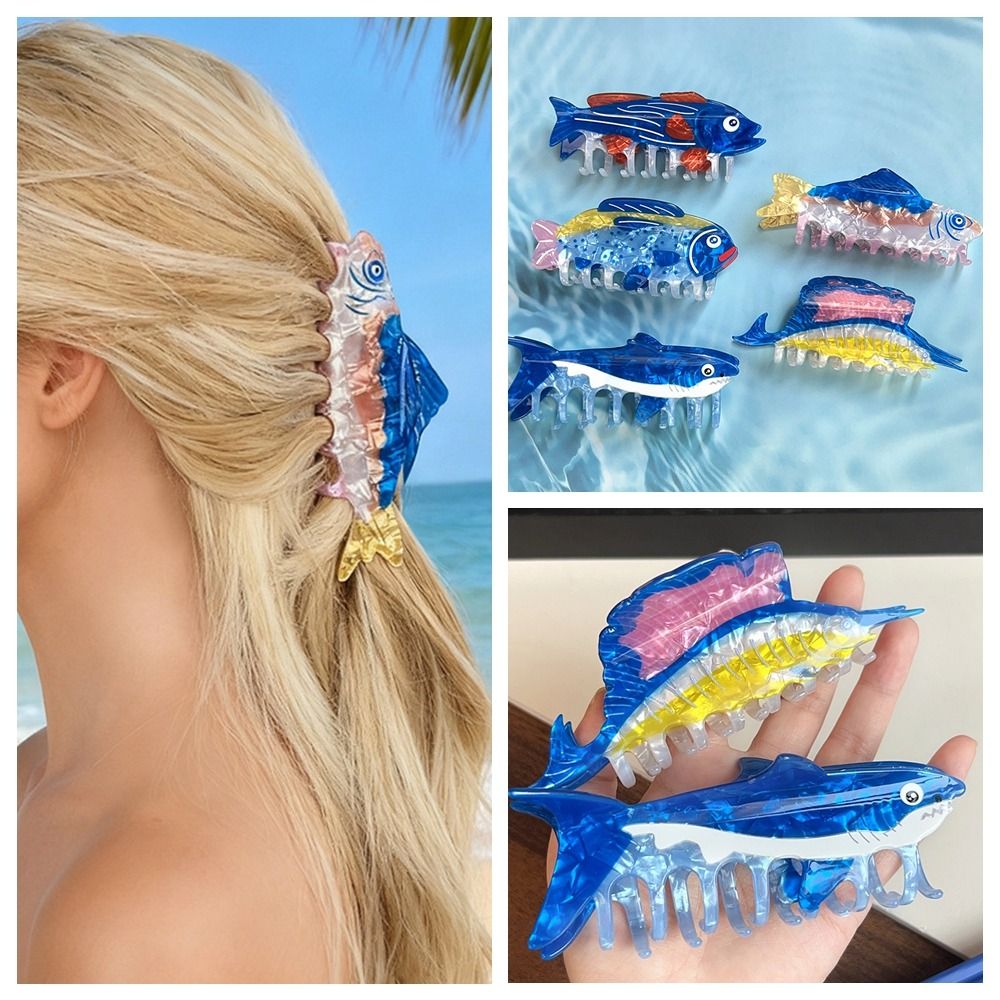 Hairpin Ocean Animal Hair Claw - مراجعة Korean Girl Lifestyle وسعره